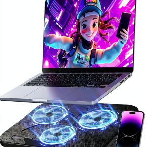 AISUNKUTECH Laptop Cooling Pad 3 Fans Ergonomic Design-0
