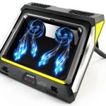 Laptop Cooling Pad AFMAT Twin Turbo Black-0