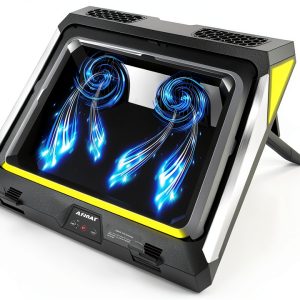 Laptop Cooling Pad AFMAT Twin Turbo Black-0