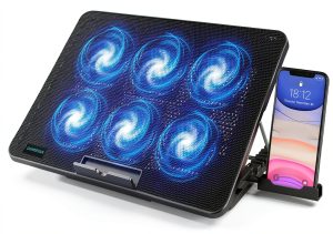 Laptop Cooling Pad LiANGSTAR 6 Fan Adjustable-0