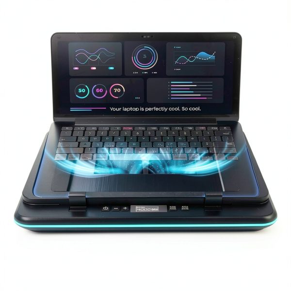 Laptop Cooling Pad KLIM Turbofrost Aluminum Design-1