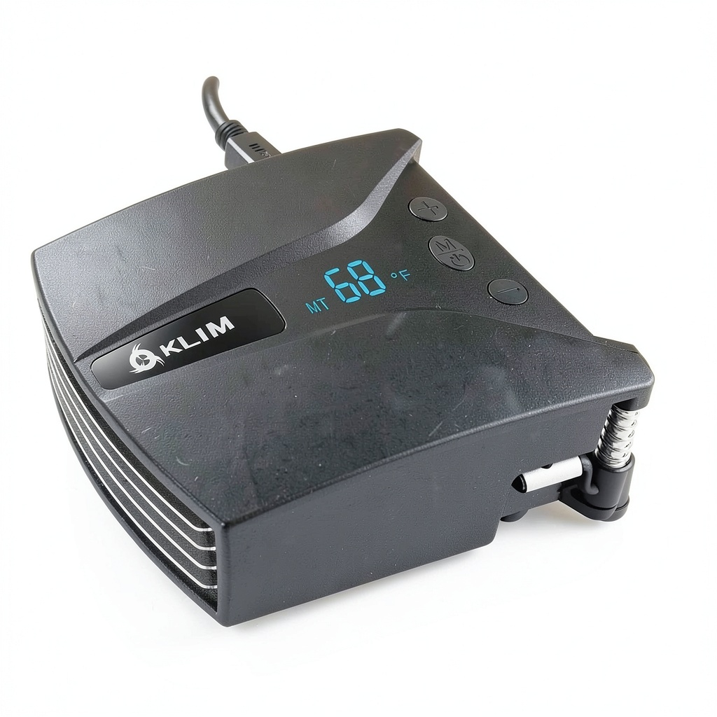 Installing KLIM Tempest Laptop Cooling Fan on a wooden desk