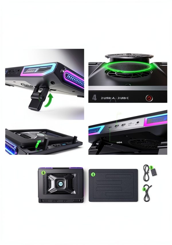 llano V10 Laptop Cooling Pad Turbo Fan for Gamers-5