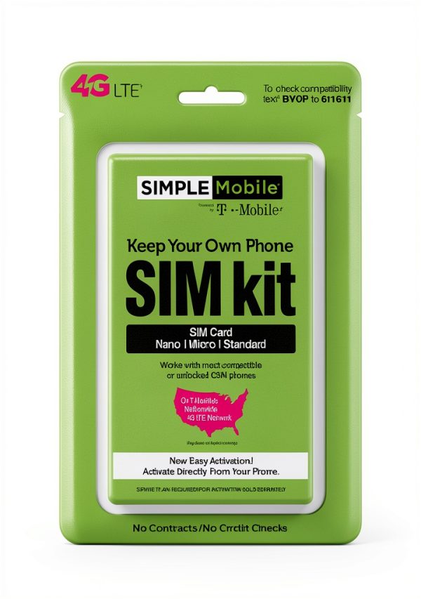 Simple Mobile Nano Dual SIM Card White for Phones-0