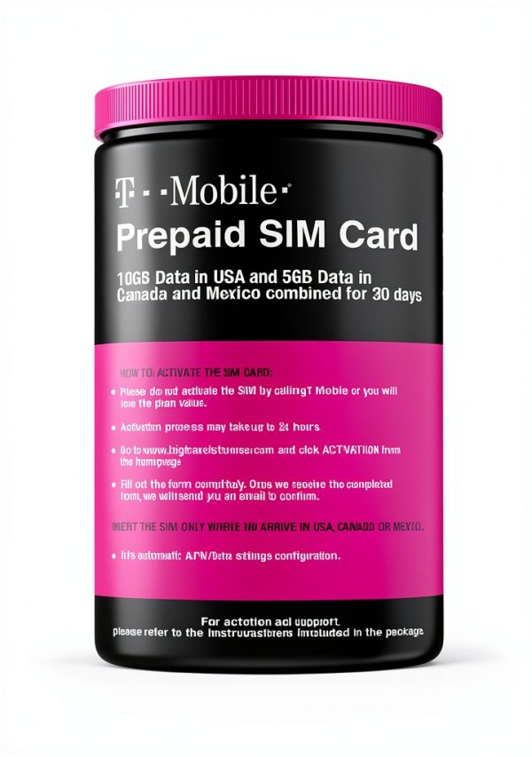 TMobile 10GB 4G LTE Data Prepaid Travel SIM Card for USA-3