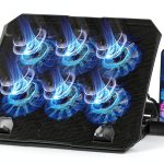 Laptop Cooling Pad AICHESON Blue LED Metal Mesh-0