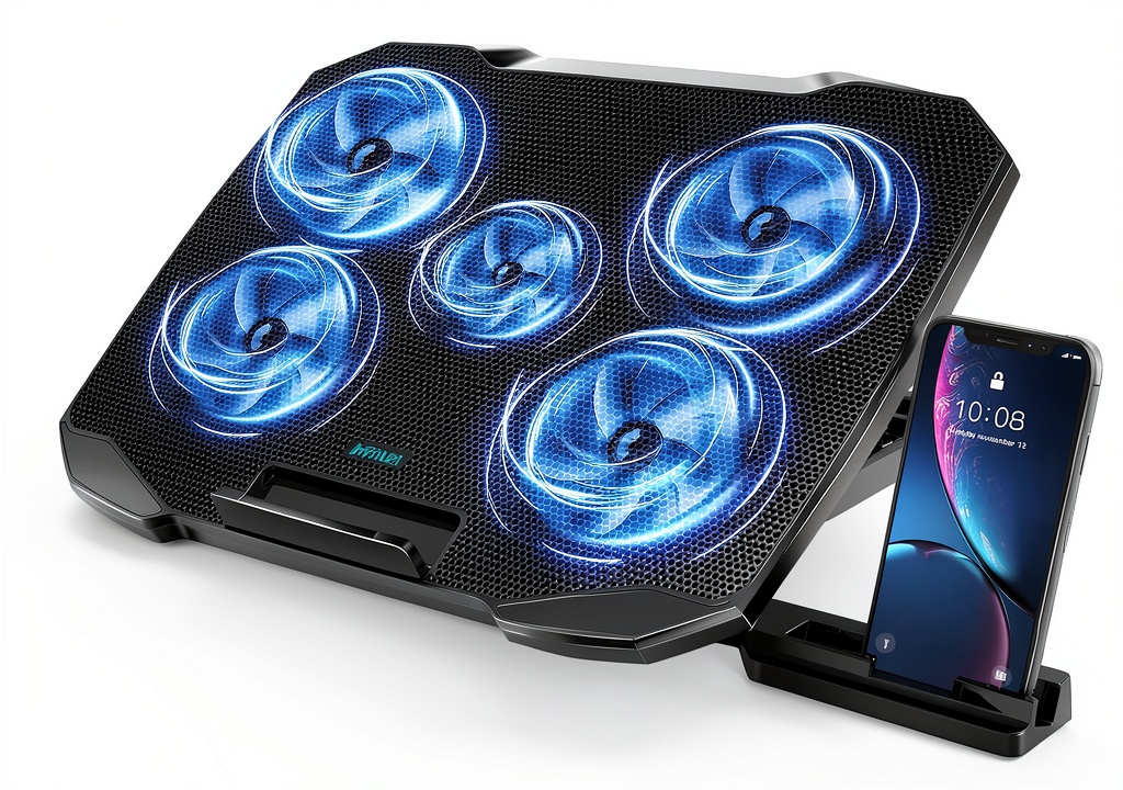 AIMIUZI cooling pad on a modern office desk