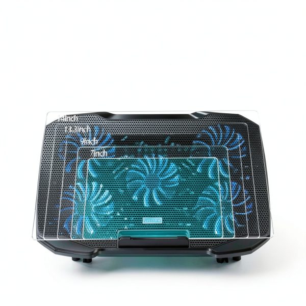 AIMIUZI Laptop Cooling Pad Metal Mesh Design Black-4