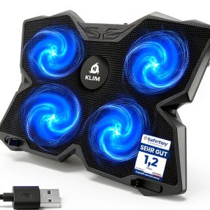 KLIM Laptop Cooling Pad 4 Fan Quiet Design-0