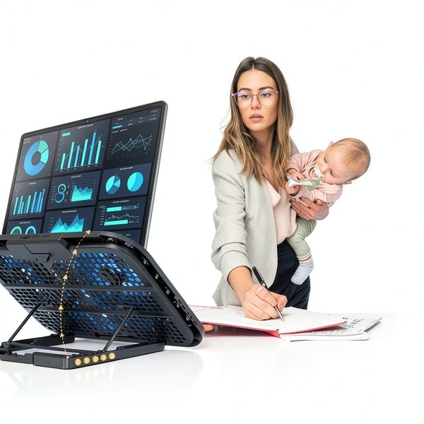 AISUNKUTECH Laptop Cooling Pad 3 Fans Ergonomic Design-3