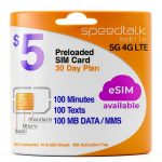 SpeedTalk Mobile Prepaid SIM Card 5 Dollar Plan-0