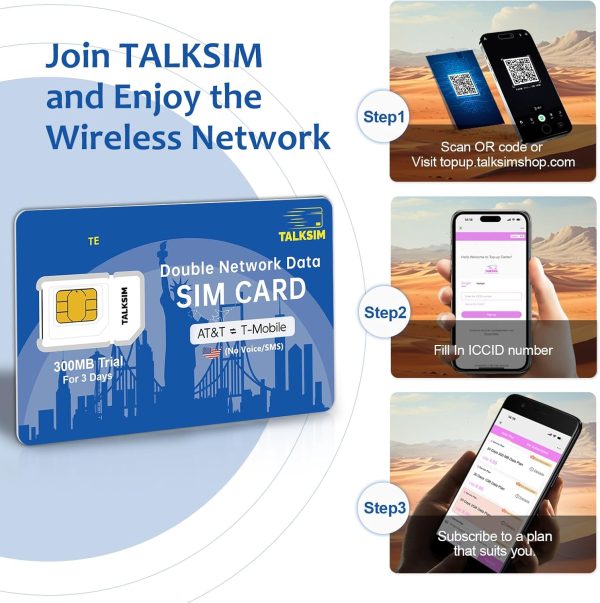 TALKSIM 4G LTE SIM Card Unlimited 10GB 30Days-3