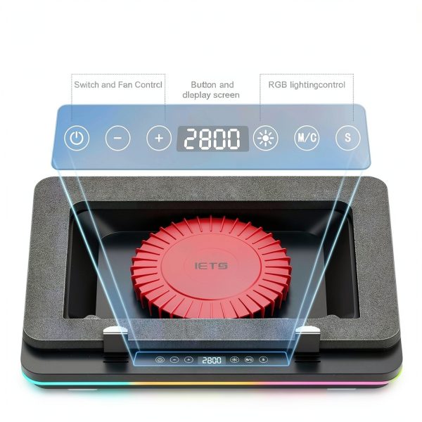 Laptop Cooling Pad IETS GT600V2 RGB Turbo Fan-6