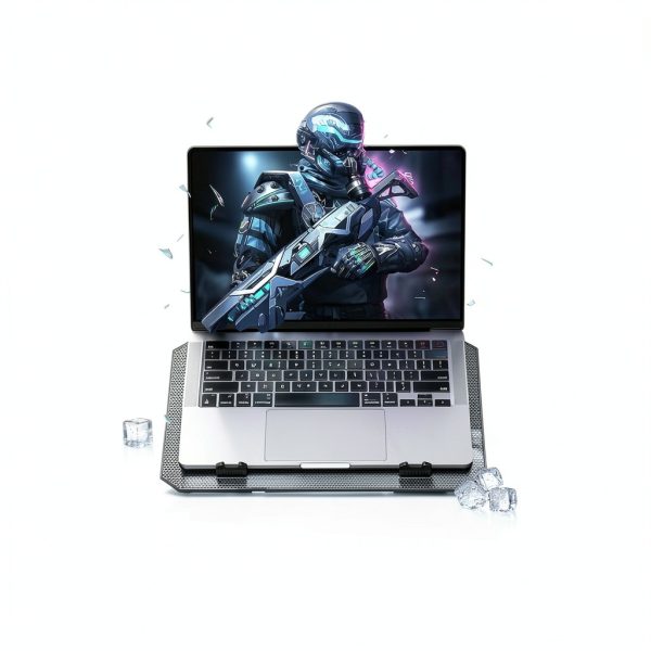 Laptop Cooling Pad WINFII 6 Fan Metal Mesh Design-1