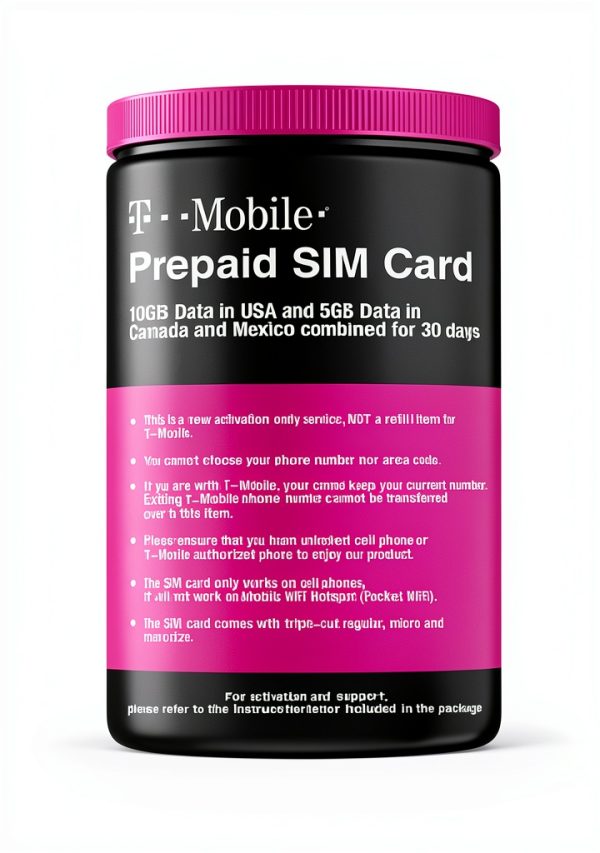 TMobile 10GB 4G LTE Data Prepaid Travel SIM Card for USA-2