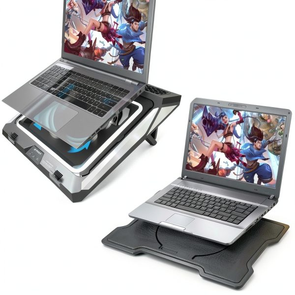 Laptop Cooling Pad AFMAT Twin Turbo Black-2