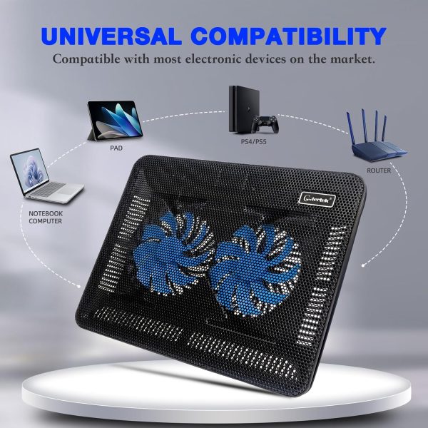 Coolertek Laptop Cooling Pad Blue Light-6