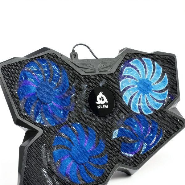 KLIM Laptop Cooling Pad 4 Fan Quiet Design-2