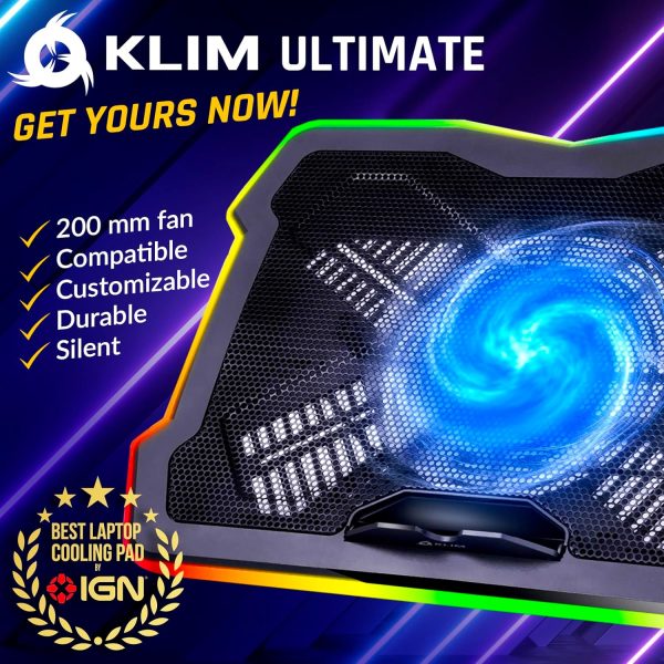 KLIM Ultimate Laptop Cooling Pad Black M20-1