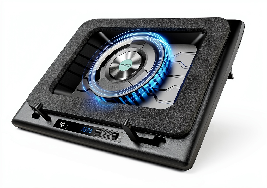 llano V12 laptop cooling pad with a gaming laptop on top