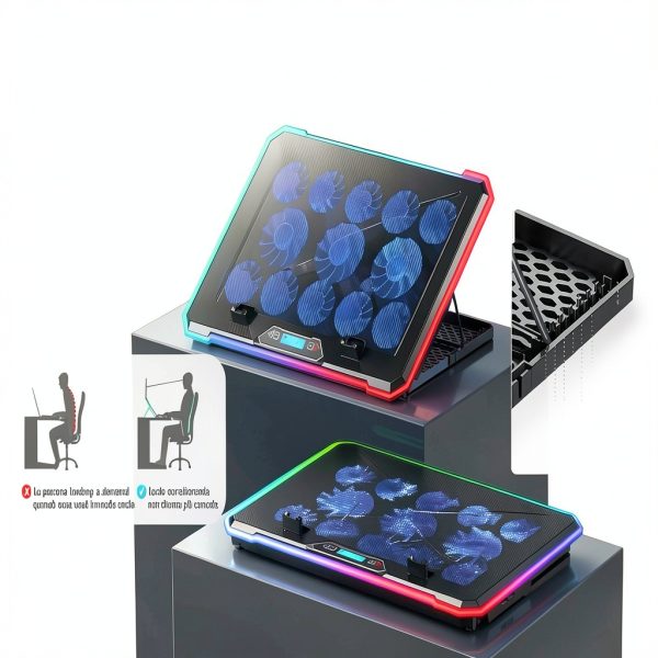 KYOLLY RGB Laptop Cooling Pad Gaming-5