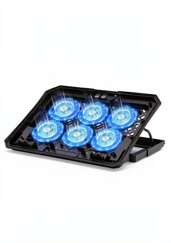 Laptop Cooling Pad AICHESON Blue LED Metal Mesh-1