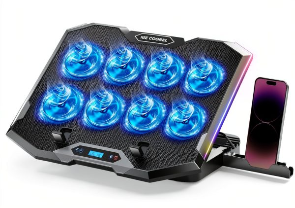Laptop Cooling Pad ICE COOLEE 8 Fans Adjustable-0
