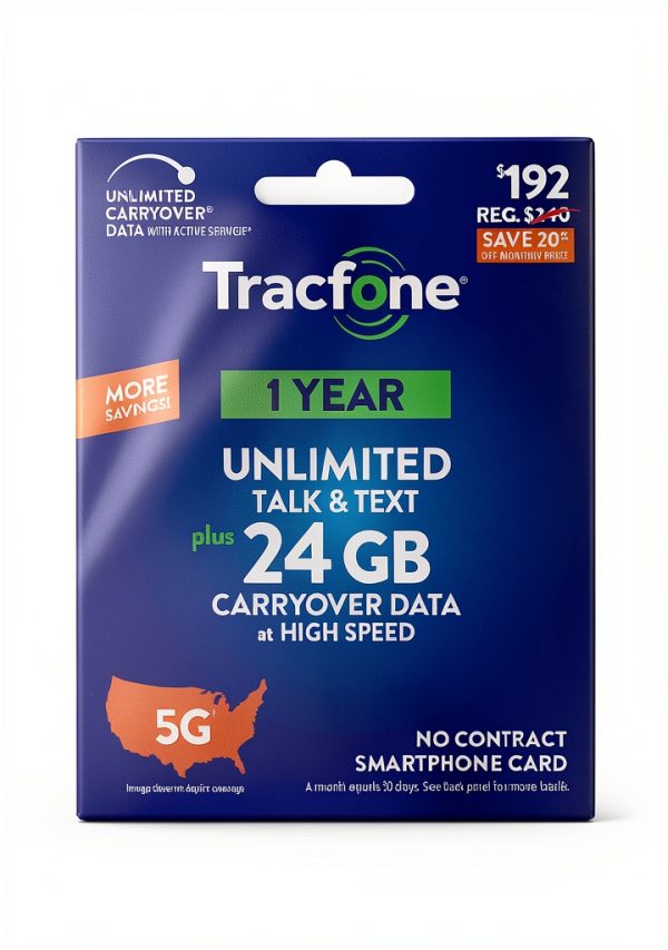 Tracfone Wireless Plan with 24 GB Data for Cell Phones-0