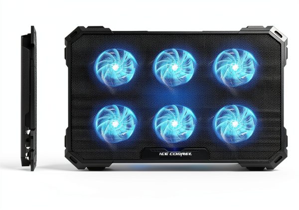Laptop Cooling Fans ICE COOREL Blue 8 Fans-5