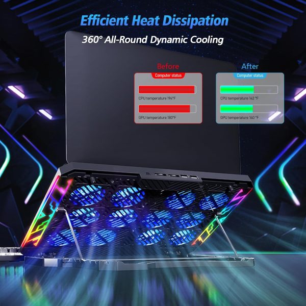 Trullypine Laptop Cooling Pad 12 Fans Design-8