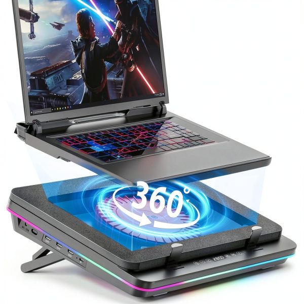 Laptop Cooling Pad IETS GT600V2 RGB Turbo Fan-2