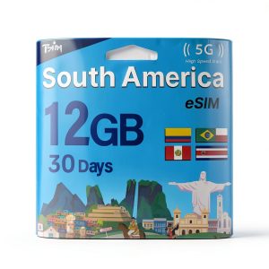 30 Day SIM Card Three 12GB Data for South America-0