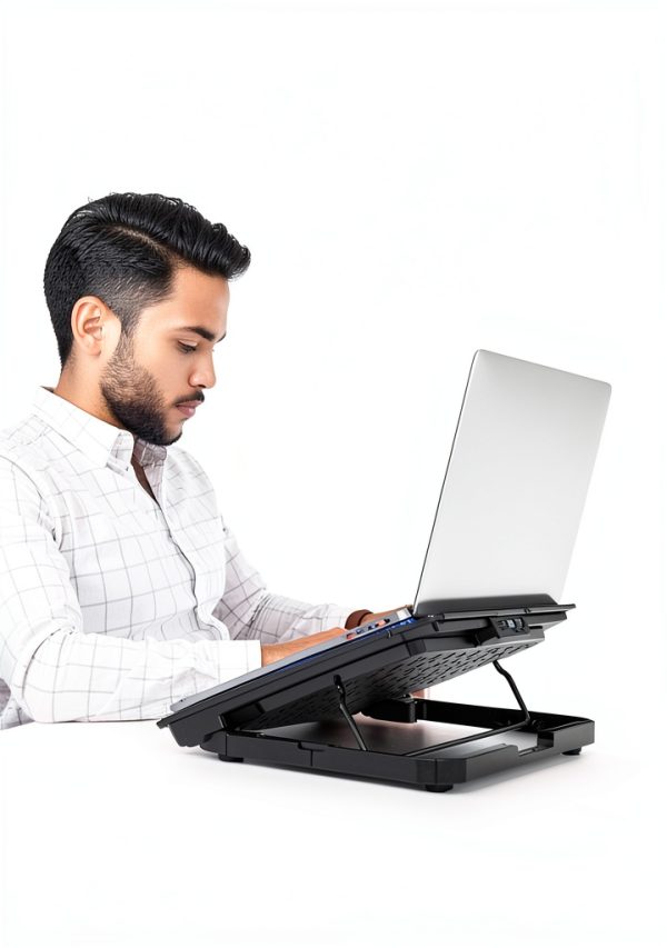 Laptop Cooling Pad AICHESON Blue LED Metal Mesh-8