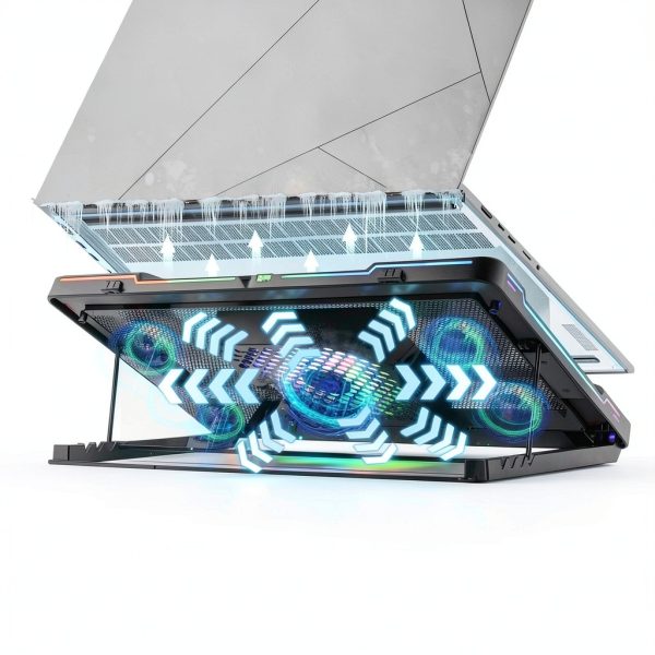 G‑STORY Laptop Cooling Pad Magnetic Fan Adjustable Stand for-1