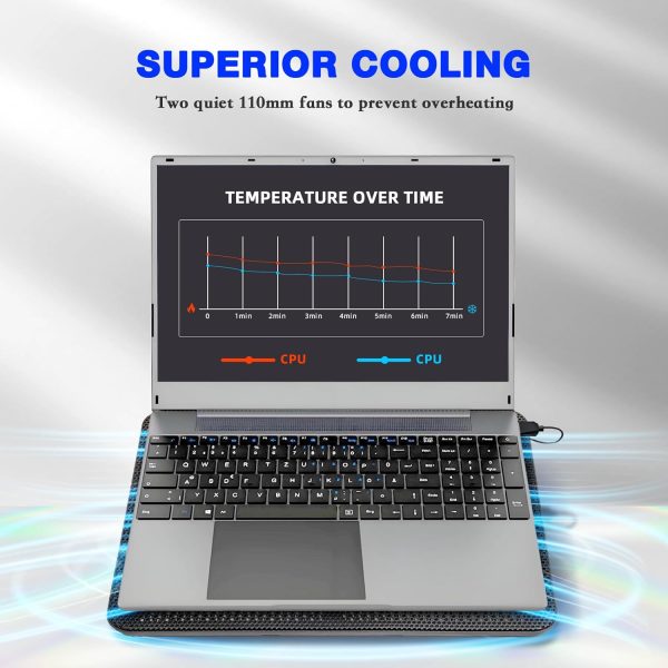 Coolertek Laptop Cooling Pad Blue Light-1