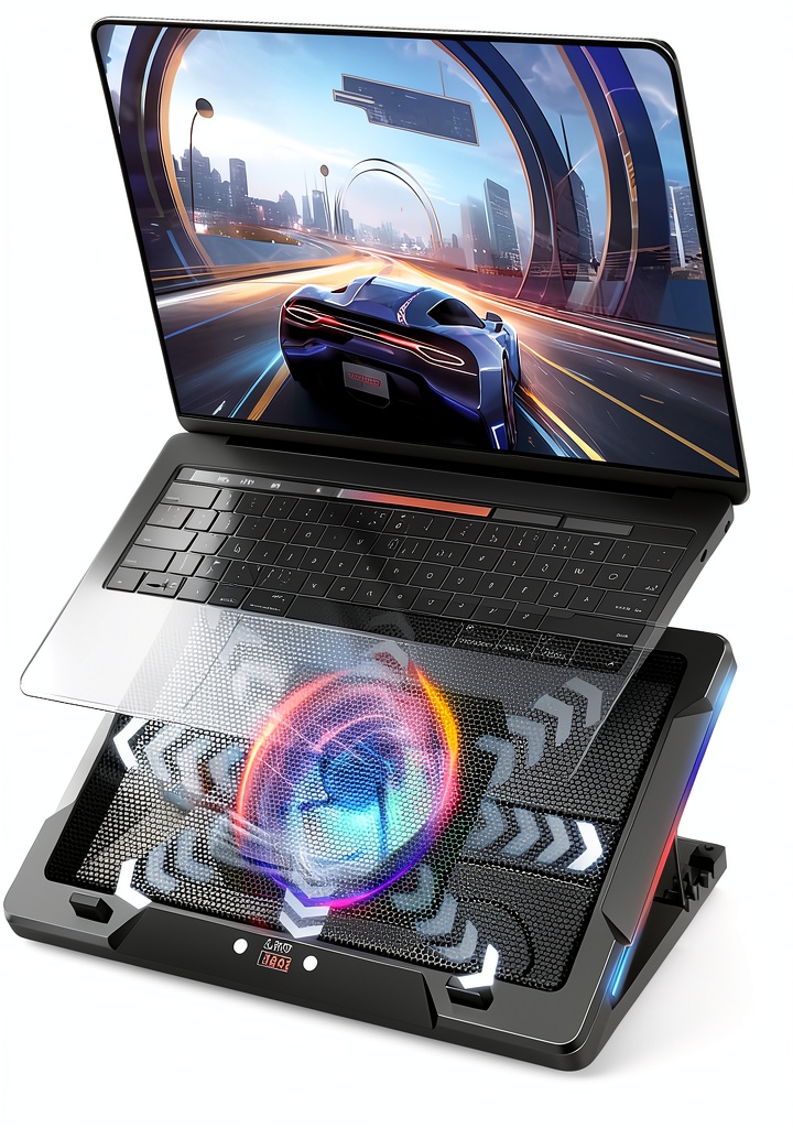 G‑STORY cooling pad in a gaming setup