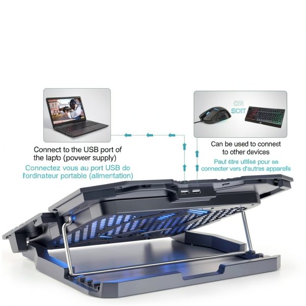 TopMate Gaming Laptop Cooling Pad Blue-5