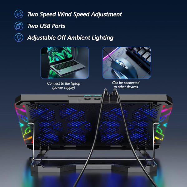 Trullypine Laptop Cooling Pad 12 Fans Design-5