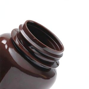 United Scientific® 33465PK2 - Sample Containers with Lids - Laboratory Grade Amber HDPE Wide Mouth Reagent Bottle - 16 Oz Bottles (500ml) Multi-Purpose Plastic Bottles with Lids, Pack of 2-0