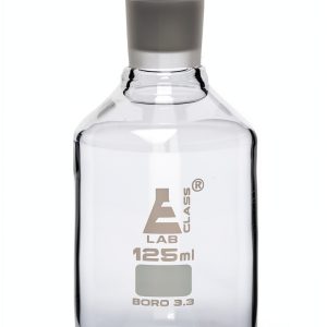 EISCO 125mL Glass Reagent Bottle with Acid Proof Polypropylene Stopper-0