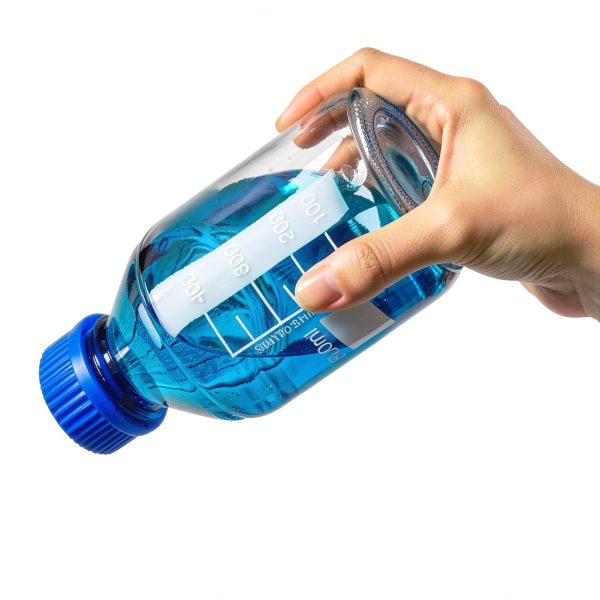 Media Storage Bottles Irenare 8pcs Borosilicate 500ml Blue GL45 Caps-3