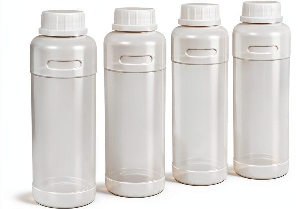 DEMORA 16oz Plastic Bottles HDPE Food Grade Mouth Leak Proof (4 Pack)-0