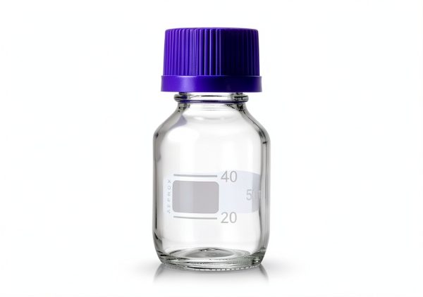 PATIKIL 8-Pack 50ml Borosilicate Reagent Bottles with Blue Screw Cap-2