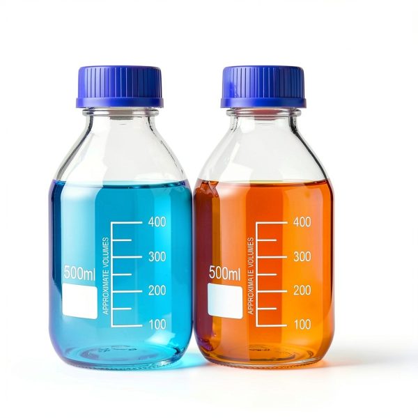 Media Storage Bottles Irenare 8pcs Borosilicate 500ml Blue GL45 Caps-4