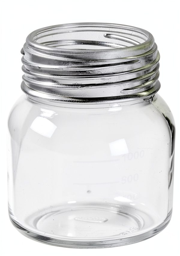 Moonetto GL80 1000 mL Orange Wide‑Mouth Graduated Lab Bottle (3‑Piece)-5