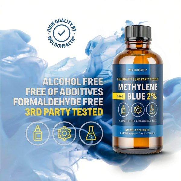 Methylene Blue 2% Drops 3.4 Fl Oz WoldoHealth Purity Formaldehyde-Free-3