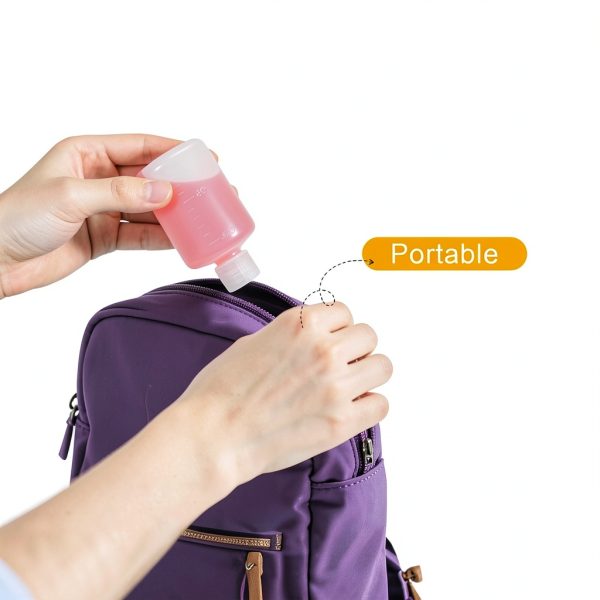 3.4oz Narrow Mouth Plastic Bottles UMETASS HDPE Graduated Lab Set-3