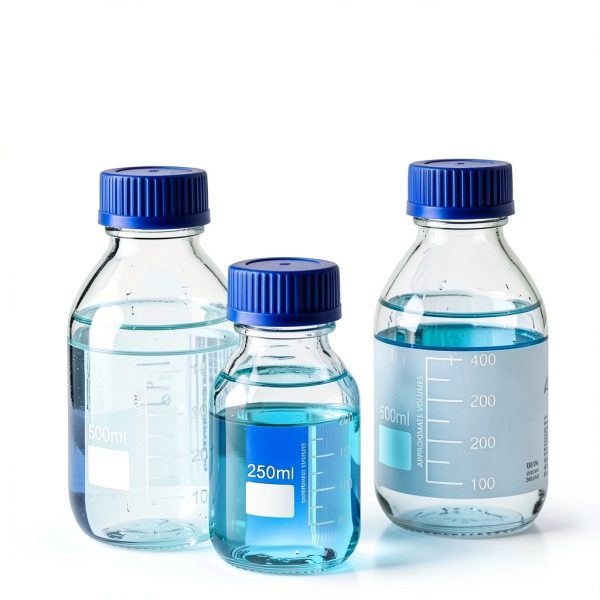 Media Storage Bottles Irenare 8pcs Borosilicate 500ml Blue GL45 Caps-6