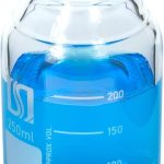 ALWSCI 250ml Graduated Glass Storage Bottle Blue GL45 Screw Cap-0