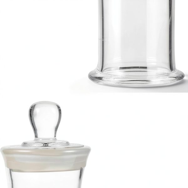 Baluue Borosilicate Glass Reagent Bottle, Wide Mouth Specimen Jar with Ground Stopper, Laboratory Chemical Storage Containers, Clear Sample Vials for Essential Oils Liquid-7